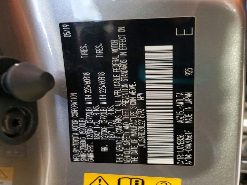 Aukcja sprzedaży 2020 Lexus Nx, vin: JTJSARDZ8L2218793, numer aukcji: 55470966