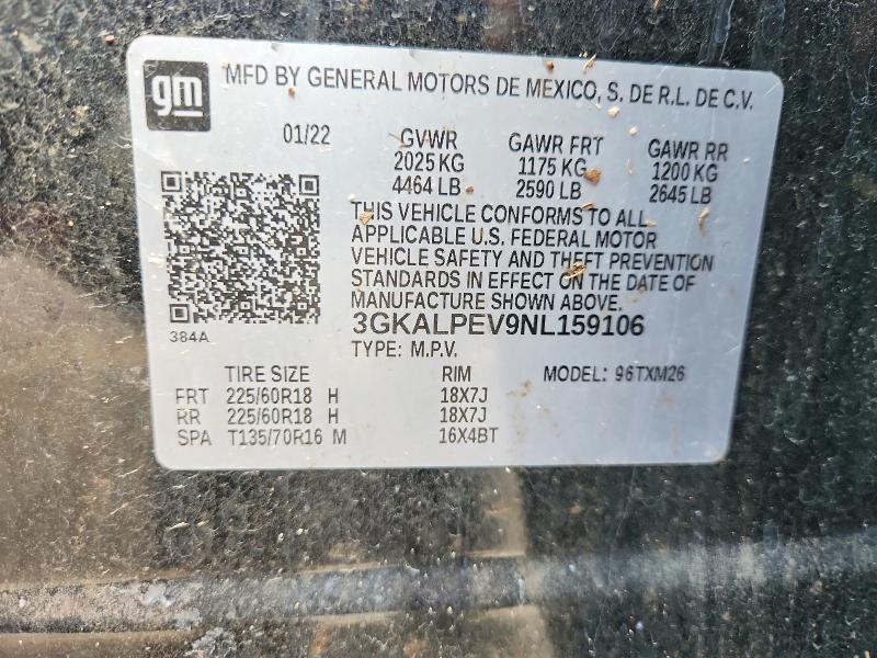 Aukcja sprzedaży 2022 Gmc Terrain, vin: 3GKALPEV9NL159106, numer aukcji: 57256526