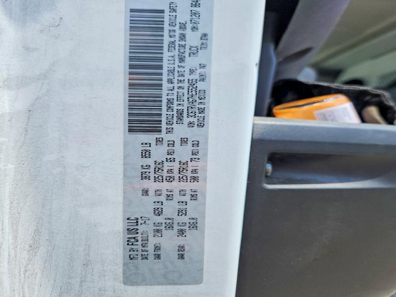 2017 Ram Promaster 1500 მანქანა იყიდება აუქციონზე, vin: 3C6TRVAG7HE552455, აუქციონის ნომერი: 56173396