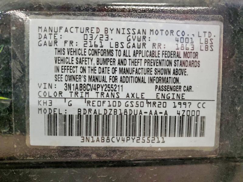Продажа на аукционе авто 2023 Nissan Sentra, vin: 3N1AB8CV4PY255211, номер лота: 56501066