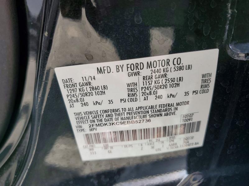Aukcja sprzedaży 2014 Ford Edge, vin: 2FMDK3KC9EBB52736, numer aukcji: 56623246