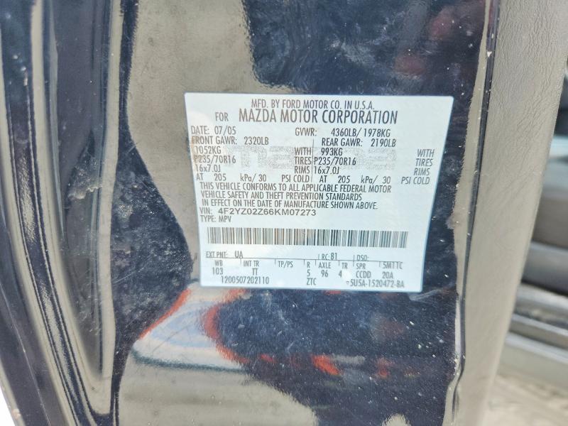 59265486 :رقم المزاد ، 4F2YZ02Z66KM07273 vin ، 2006 Mazda Tribute مزاد بيع