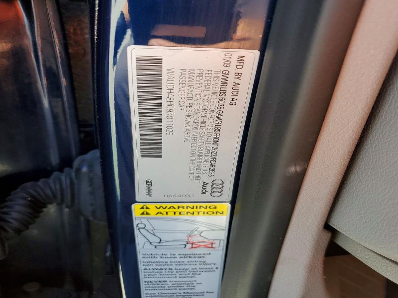 Aukcja sprzedaży 2009 Audi A4, vin: WAUDH48H09K011025, numer aukcji: 57172976