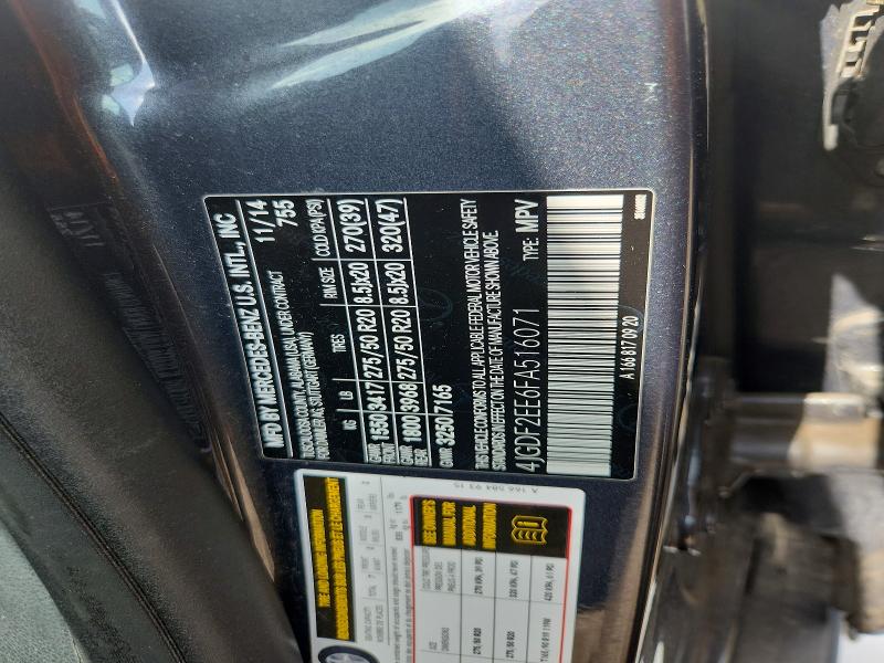 58981226 :رقم المزاد ، 4JGDF2EE6FA516071 vin ، 2015 Mercedes-benz Gl مزاد بيع