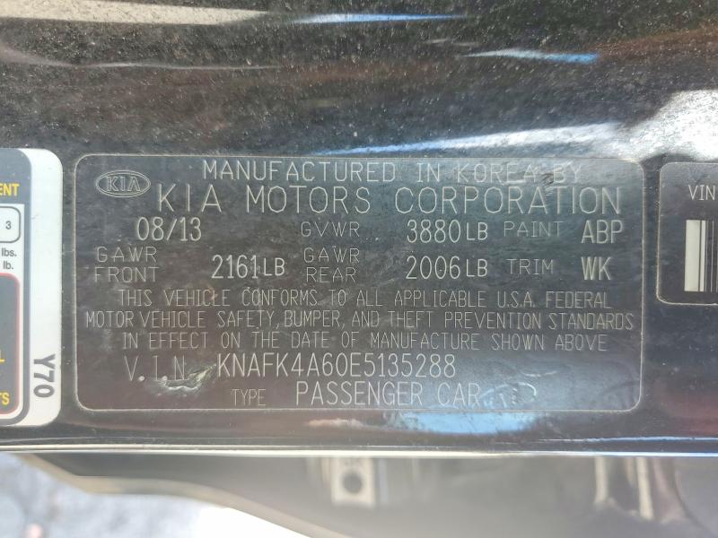 Aukcja sprzedaży 2014 Kia Forte, vin: KNAFK4A60E5135288, numer aukcji: 56229026