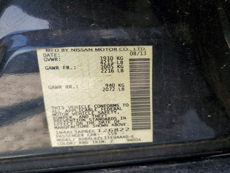 Продажа на аукционе авто 2014 Nissan Altima, vin: 1N4AL3AP6EC126822, номер лота: 55533466