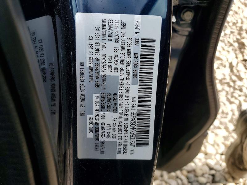 Aukcja sprzedaży 2022 Mazda Cx-9, vin: JM3TCBAYXN0624536, numer aukcji: 57587476