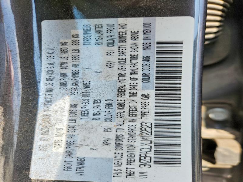 58776196 :رقم المزاد ، 3MZBPACLXLM122623 vin ، 2020 Mazda 3 مزاد بيع