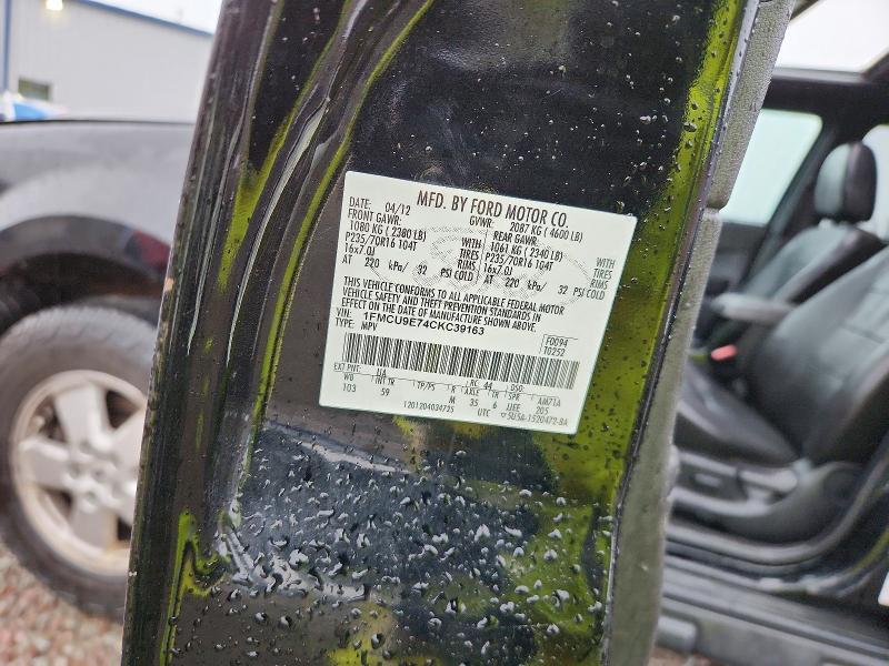 57750686 :رقم المزاد ، 1FMCU9E74CKC39163 vin ، 2012 Ford Escape مزاد بيع
