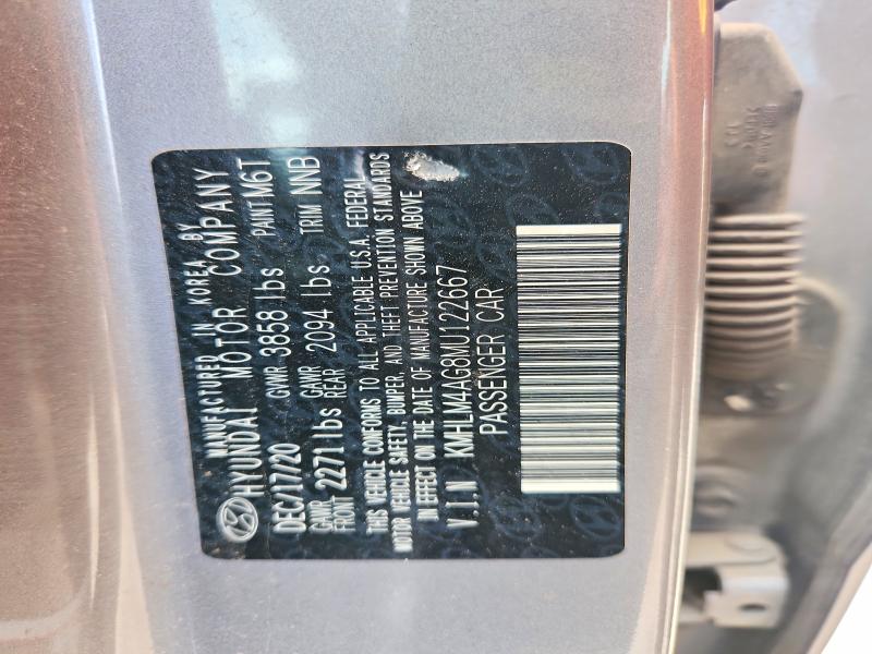 2021 Hyundai Elantra მანქანა იყიდება აუქციონზე, vin: KMHLM4AG8MU122667, აუქციონის ნომერი: 55695456