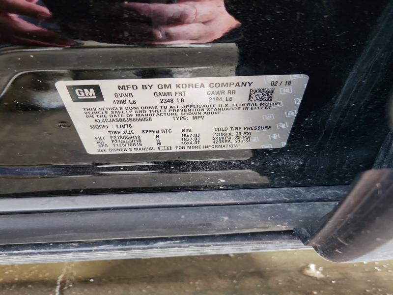57217496 :رقم المزاد ، KL4CJASB8JB656056 vin ، 2018 Buick Encore مزاد بيع