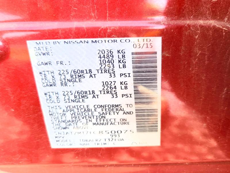 Aukcja sprzedaży 2015 Nissan Rogue, vin: 5N1AT2MT7FC850075, numer aukcji: 58333806
