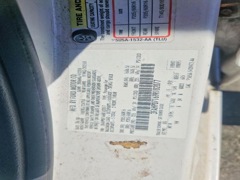 Продаж на аукціоні авто 2009 Ford Fusion, vin: 3FAHP07169R102077, номер лоту: 58915056