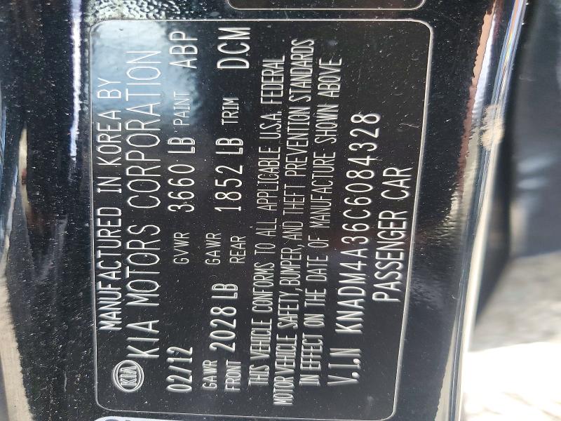 Продаж на аукціоні авто 2012 Kia Rio, vin: KNADM4A36C6084328, номер лоту: 58035746