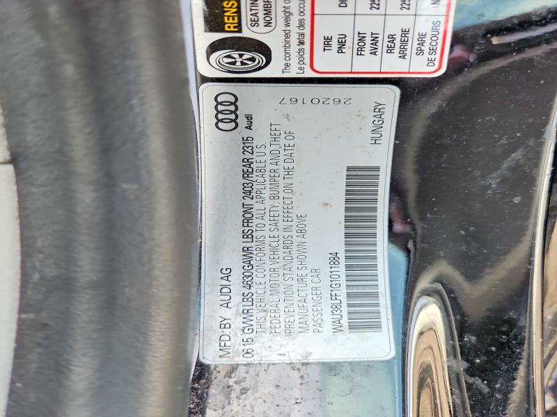 Aukcja sprzedaży 2016 Audi A3, vin: WAU38LFF1G1011884, numer aukcji: 55579636