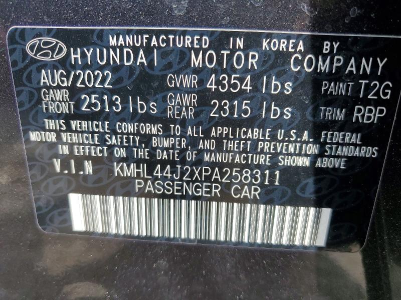 2023 Hyundai Sonata მანქანა იყიდება აუქციონზე, vin: KMHL44J2XPA258311, აუქციონის ნომერი: 56826306