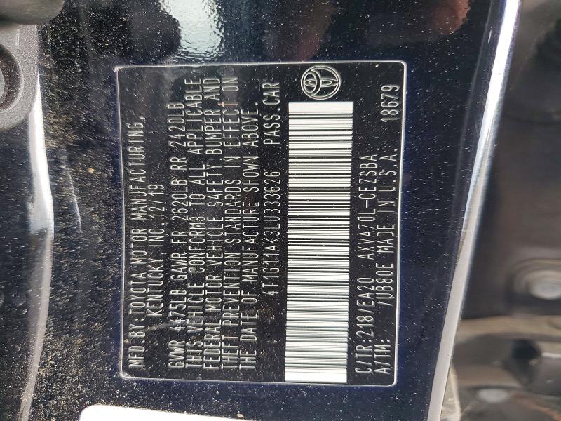Продажа на аукционе авто 2020 Toyota Camry, vin: 4T1G11AK3LU333626, номер лота: 55447806