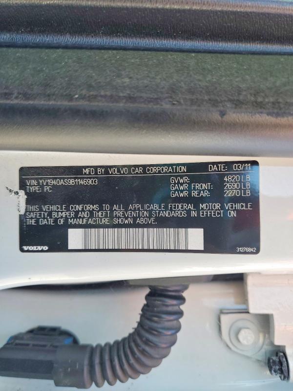 Продаж на аукціоні авто 2011 Volvo S80, vin: YV1940AS9B1146903, номер лоту: 57208206