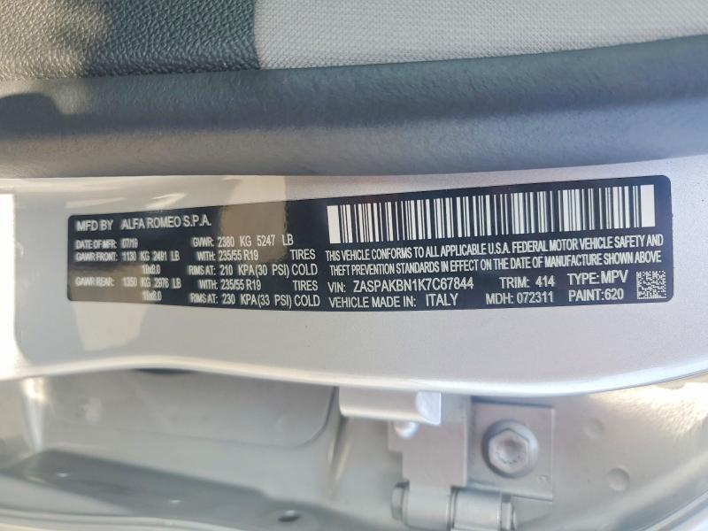 Aukcja sprzedaży 2019 Alfa Romeo Stelvio, vin: ZASPAKBN1K7C67844, numer aukcji: 59253756