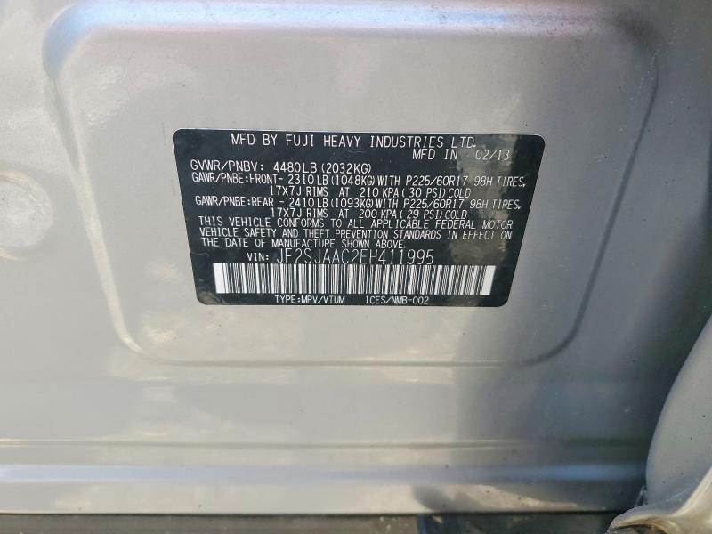 2014 Subaru Forester მანქანა იყიდება აუქციონზე, vin: JF2SJAAC2EH411995, აუქციონის ნომერი: 56808936