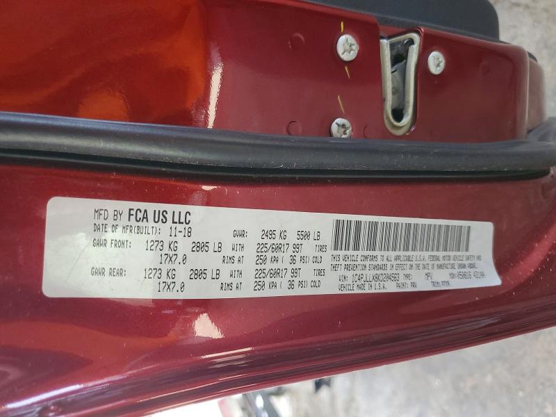 Aukcja sprzedaży 2019 Jeep Cherokee, vin: 1C4PJLLX8KD204563, numer aukcji: 56369486