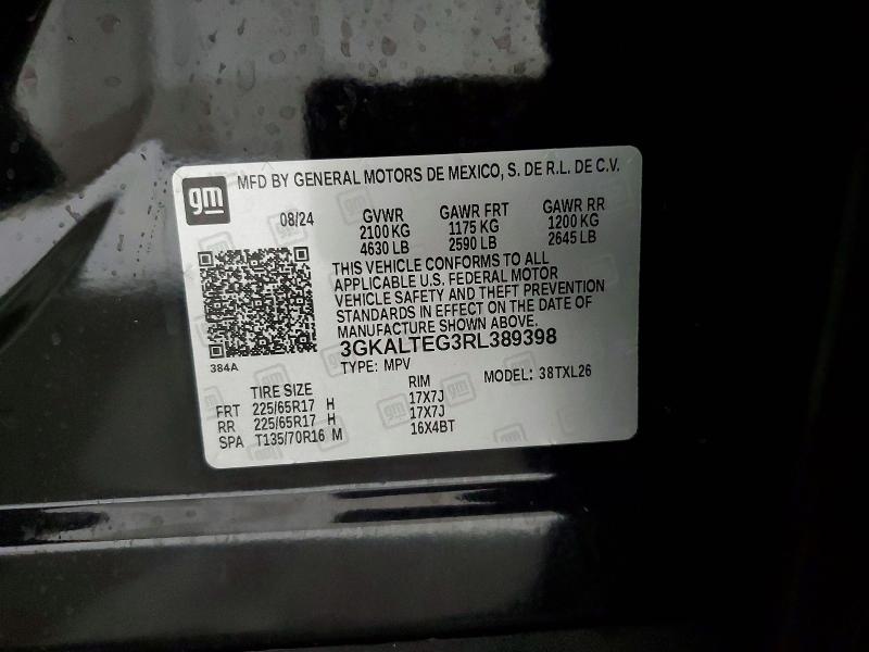 57257436 :رقم المزاد ، 3GKALTEG3RL389398 vin ، 2024 Gmc Terrain مزاد بيع