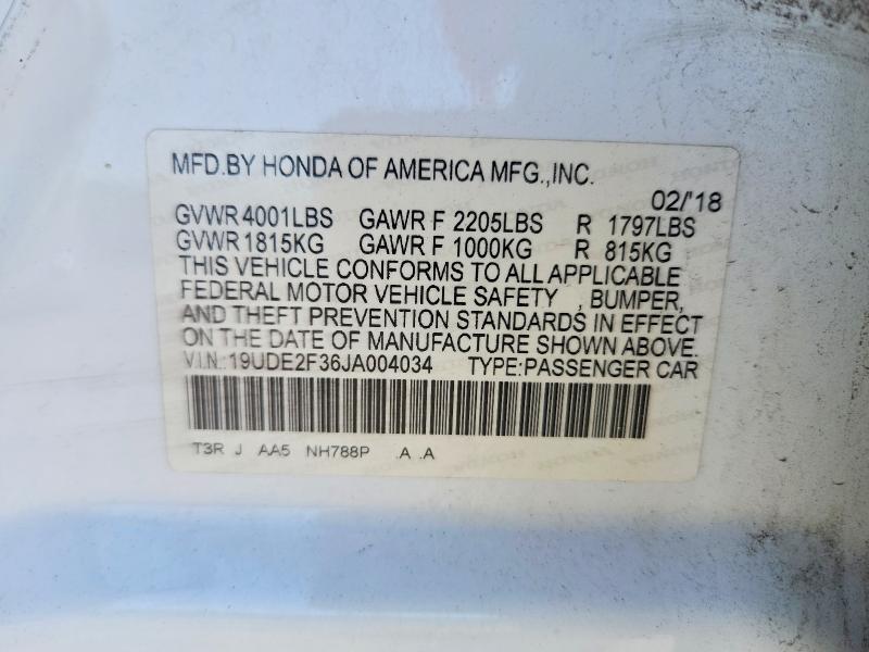 Продажа на аукционе авто 2018 Acura Ilx, vin: 19UDE2F36JA004034, номер лота: 54968976