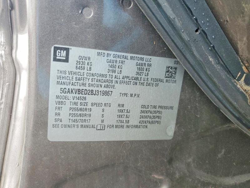 Продажа на аукционе авто 2011 Buick Enclave, vin: 5GAKVBED2BJ319867, номер лота: 57635236