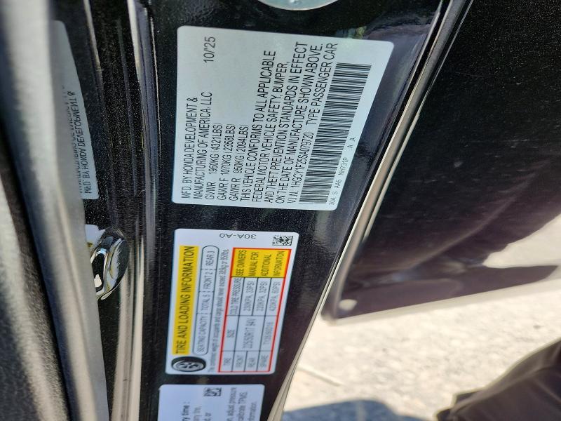 2025 Honda Accord მანქანა იყიდება აუქციონზე, vin: 1HGCY1F25SA079720, აუქციონის ნომერი: 56261626