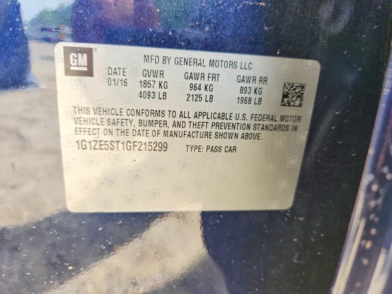 Продажа на аукционе авто 2016 Chevrolet Malibu, vin: 1G1ZE5ST1GF215299, номер лота: 58815966