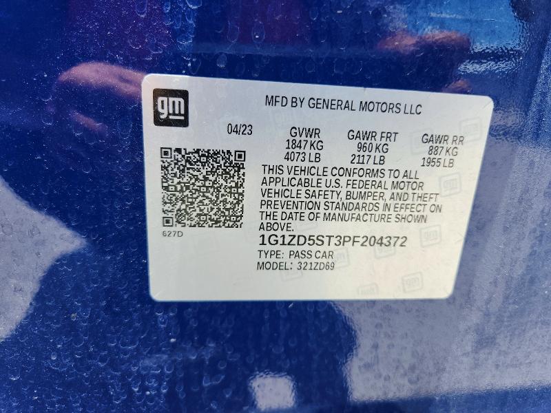 56883636 :رقم المزاد ، 1G1ZD5ST3PF204372 vin ، 2023 Chevrolet Malibu مزاد بيع