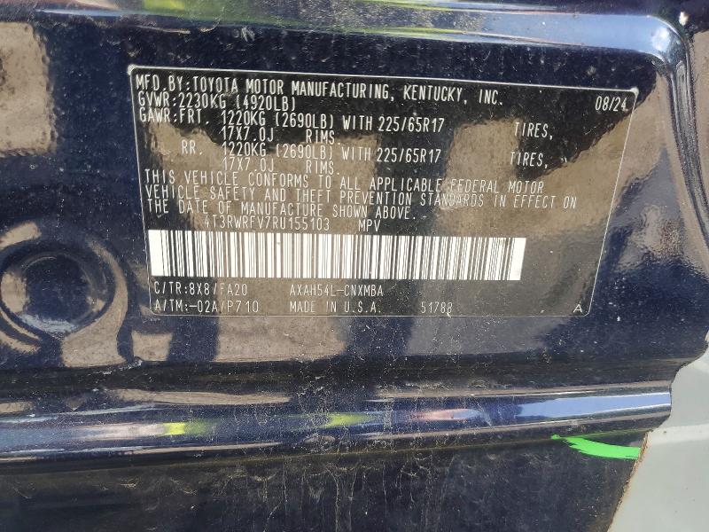 Aukcja sprzedaży 2024 Toyota Rav4 Hybrid, vin: 4T3RWRFV7RU155103, numer aukcji: 56822876