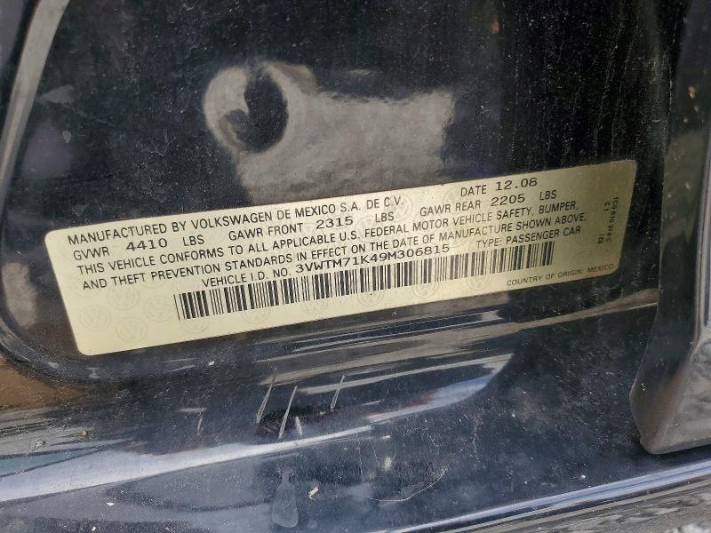 Продаж на аукціоні авто 2009 Volkswagen Jetta, vin: 3VWTM71K49M306815, номер лоту: 55958346