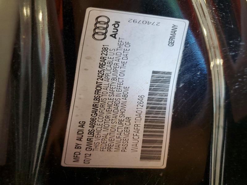 Aukcja sprzedaży 2013 Audi A5, vin: WAUCFAFR1DA012646, numer aukcji: 56770216