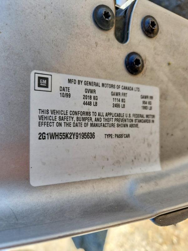 Продажа на аукционе авто 2000 Chevrolet Impala, vin: 2G1WH55K2Y9195636, номер лота: 55689476