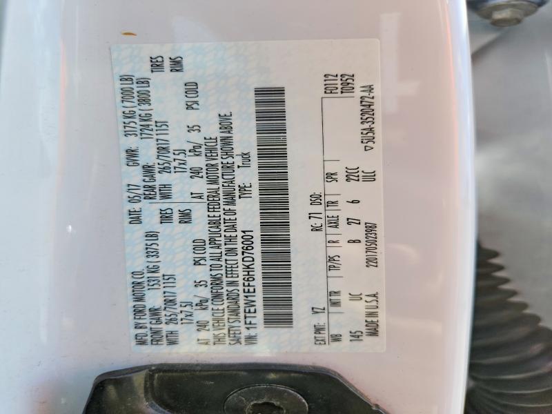Продажа на аукционе авто 2017 Ford F150, vin: 1FTEW1EF6HKD76001, номер лота: 55318916