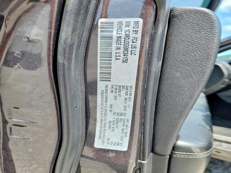Aukcja sprzedaży 2021 Dodge Durango, vin: 1C4RDJDG6MC641750, numer aukcji: 56283486