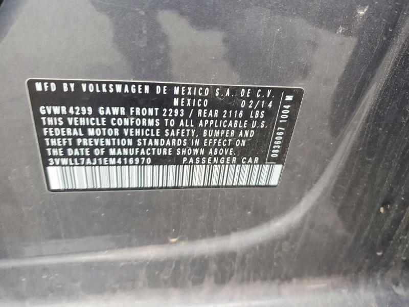 Aukcja sprzedaży 2014 Volkswagen Jetta, vin: 3VWLL7AJ1EM416970, numer aukcji: 58025196