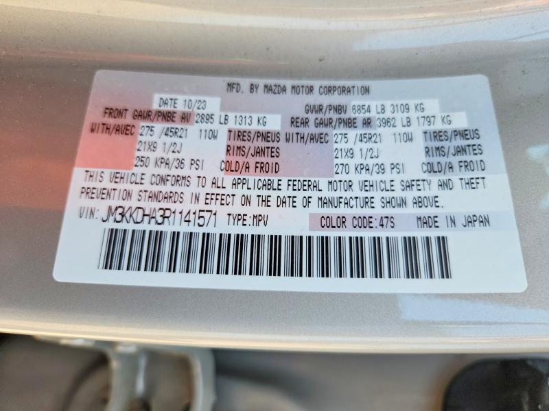 Aukcja sprzedaży 2024 Mazda Cx-90, vin: JM3KKDHA3R1141571, numer aukcji: 55940456