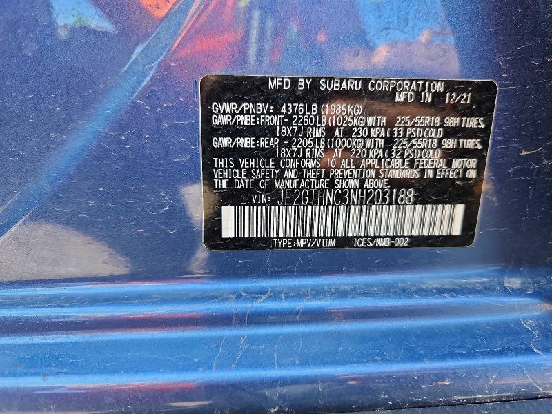 Продажа на аукционе авто 2022 Subaru Crosstrek, vin: JF2GTHNC3NH203188, номер лота: 58285606