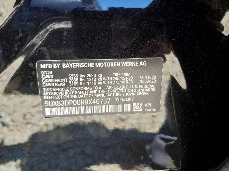 Aukcja sprzedaży 2024 Bmw X3, vin: 5UX83DP00R9X46737, numer aukcji: 55456686