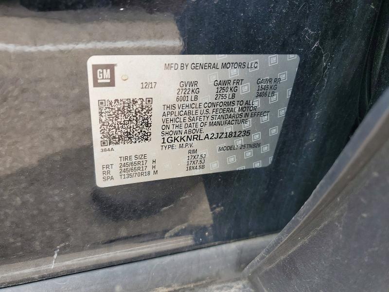 Aukcja sprzedaży 2018 Gmc Acadia, vin: 1GKKNRLA2JZ181235, numer aukcji: 57686706