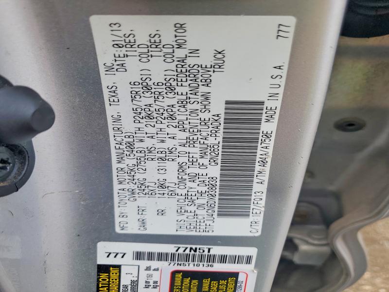 Aukcja sprzedaży 2013 Toyota Tacoma, vin: 5TFJU4GN6DX038038, numer aukcji: 57418686