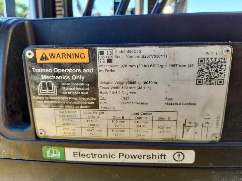 2018 Hyster Unknown მანქანა იყიდება აუქციონზე, vin: B267V03013T, აუქციონის ნომერი: 61434216