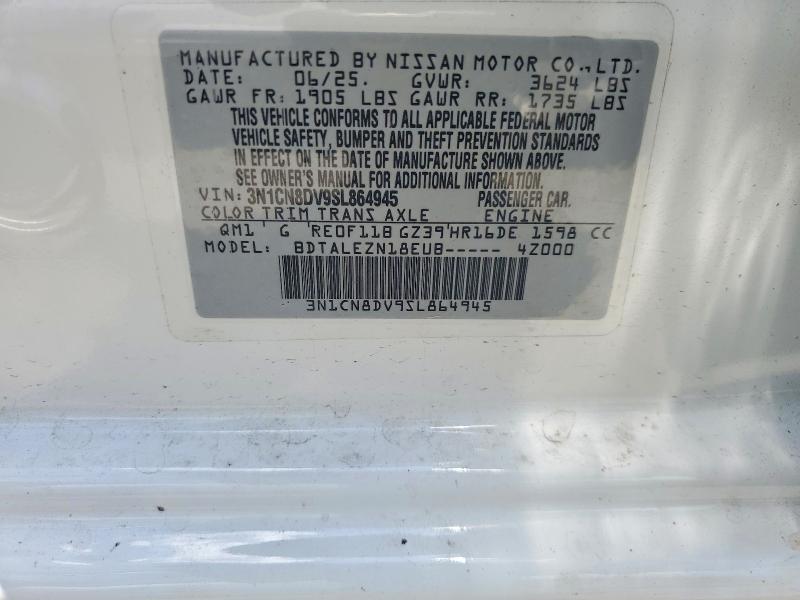 Продаж на аукціоні авто 2025 Nissan Versa, vin: 3N1CN8DV9SL864945, номер лоту: 58660496