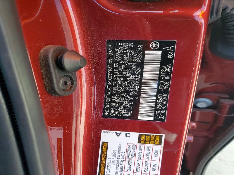 55918496 :رقم المزاد ، JTDBVRBD0KA007624 vin ، 2019 Toyota Mirai مزاد بيع