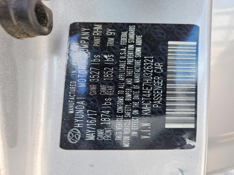 Продаж на аукціоні авто 2017 Hyundai Accent, vin: KMHCT4AE7HU326321, номер лоту: 56127346