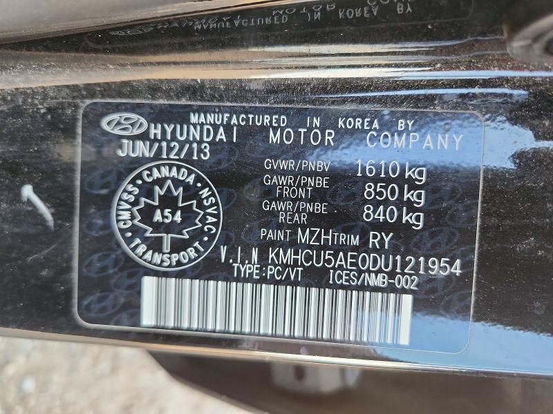 Aukcja sprzedaży 2013 Hyundai Accent, vin: KMHCU5AE0DU121954, numer aukcji: 58424066