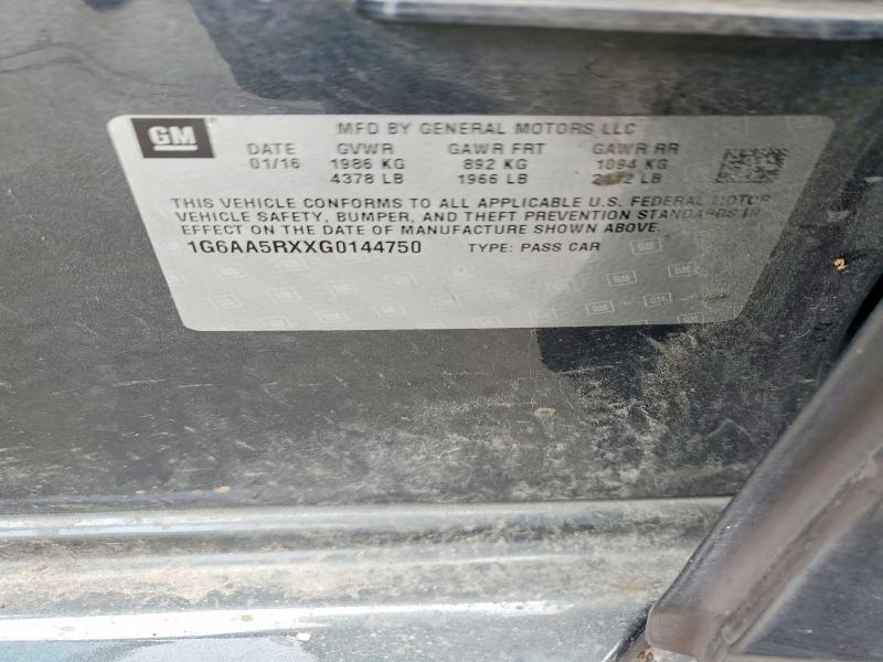 Продаж на аукціоні авто 2016 Cadillac Ats, vin: 1G6AA5RXXG0144750, номер лоту: 56989826
