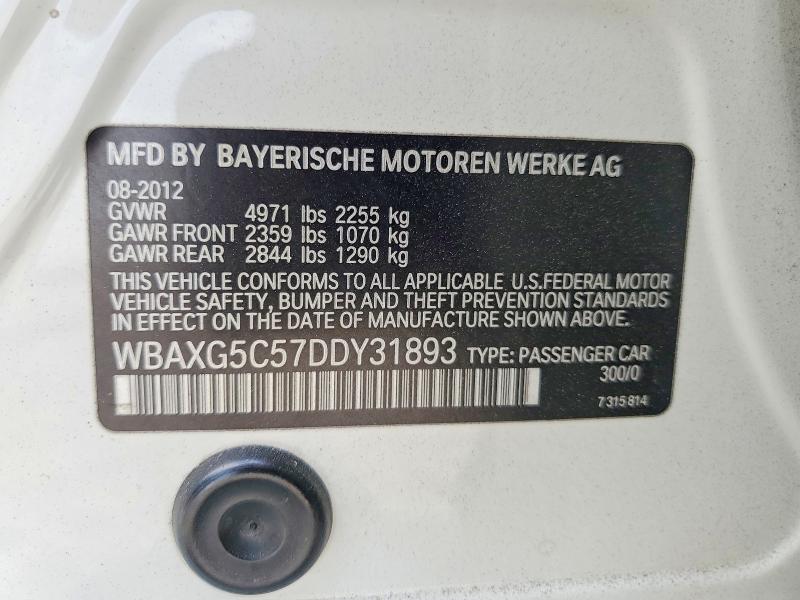 Продажа на аукционе авто 2013 Bmw 528, vin: WBAXG5C57DDY31893, номер лота: 59197366